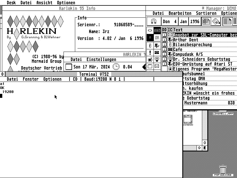 Harlekin 95 auf EmuTOS 1.3